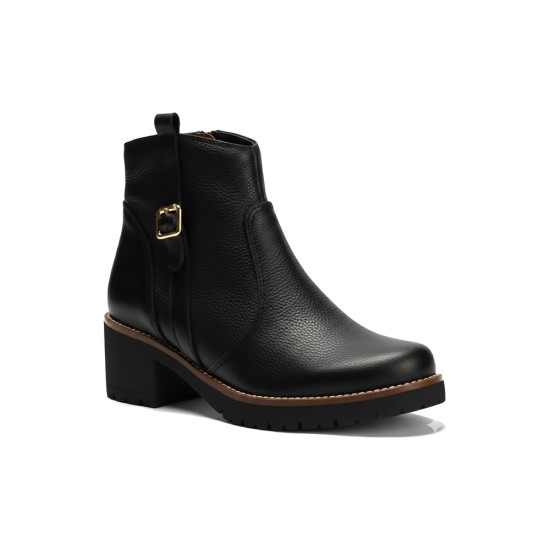 JucaZapatos - Pitillos 20526 - NEGRO - Botín en napa con grano con detalle hebilla lateral Negro