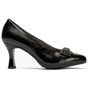 JucaZapatos - Pitillos 11636 - NEGRO - Salon en Lycra con Ribete Elastico Negro