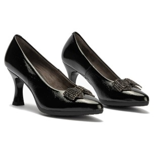 JucaZapatos - Pitillos 11636 - NEGRO - Salon en Lycra con Ribete Elastico Negro 2