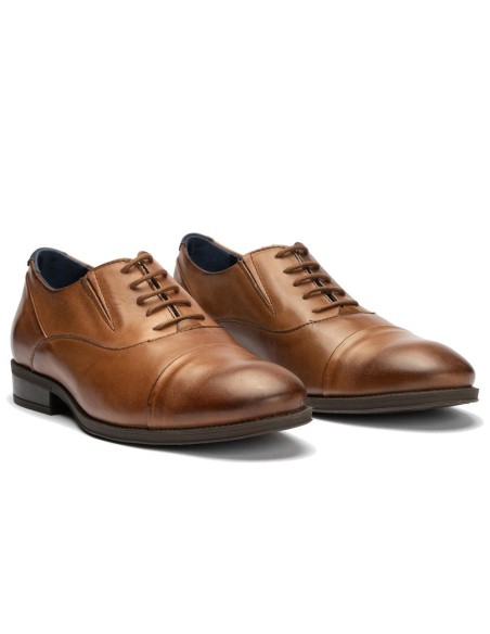 JucaZapatos - Pitillos 40220 - LIBANO - Blucher vestir hombre piel con cordones color libano