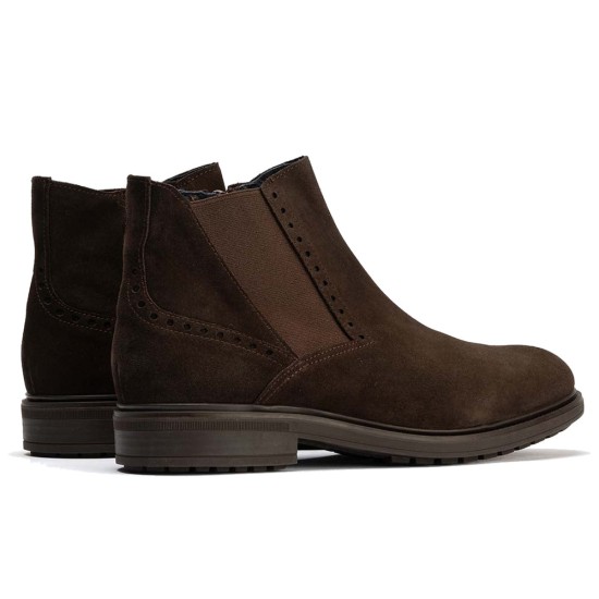 JucaZapatos - Pitillos 40245 - MARRON - Botín Chelsey en Serraje hombre con elasticos color marron