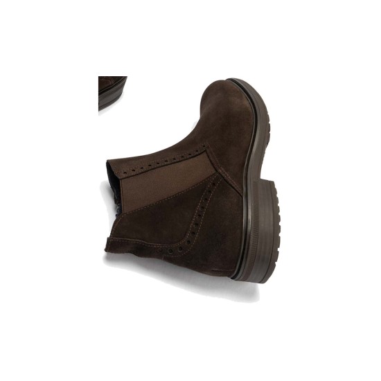 JucaZapatos - Pitillos 40245 - MARRON - Botín Chelsey en Serraje hombre con elasticos color marron