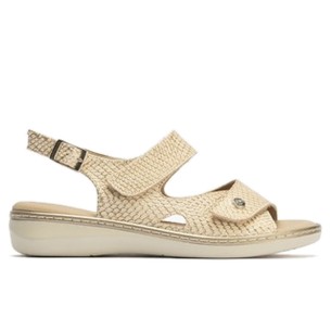 JucaZapatos - Pitillos 11221 - NUDE - Sandalia con tacón alto, pulsera y detalle floral en charol Nude