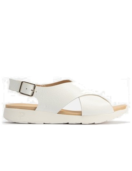 JucaZapatos - Pitillos 10553 - BLANCO - Sandalia cruzada mujer con hebilla en piel charol BLANCO