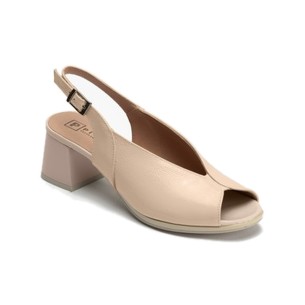 JucaZapatos - Pitillos 11221 - CREMA - Sandalia con tacón alto, pulsera y detalle floral en charol Crema
