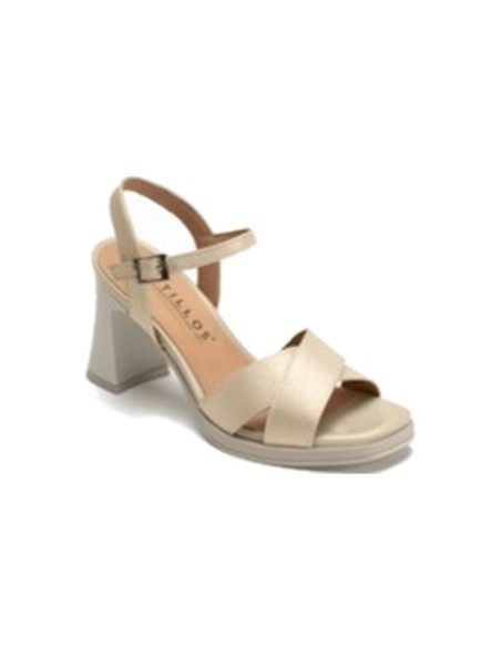JucaZapatos - Pitillos 11223 - ORO - Sandalia con tacón alto y cruzados Oro