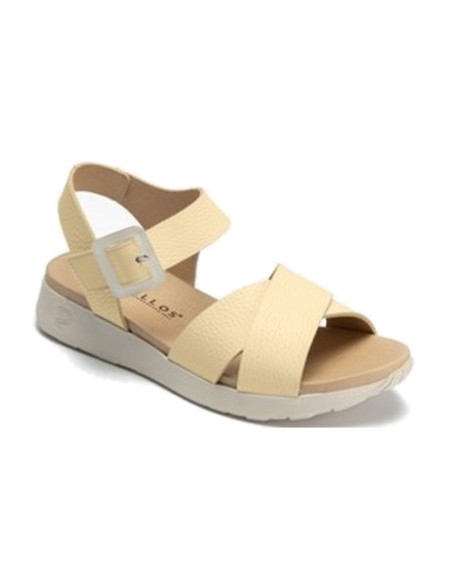 JucaZapatos - Pitillos 11232 - CREMA - Sandalia deportiva con cruzados y pulsera Crema