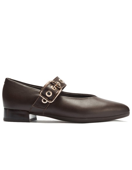 JucaZapatos - Pitillos 11672 - MARRON - Mercedes en napa con maxi hebilla y ojetes Marron