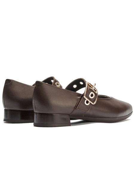 JucaZapatos - Pitillos 11672 - MARRON - Mercedes en napa con maxi hebilla y ojetes Marron