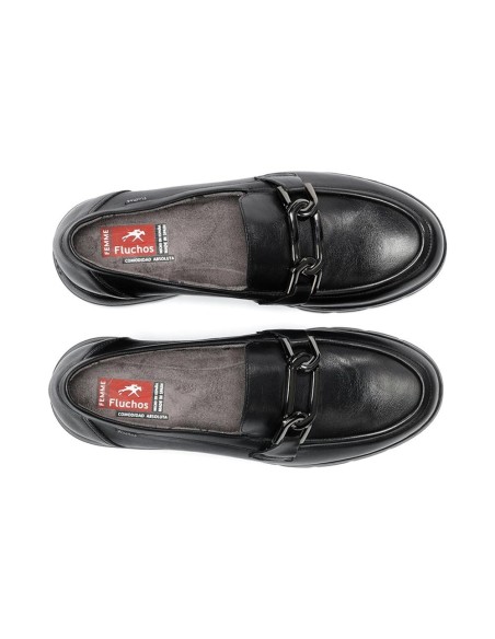 JucaZapatos - Fluchos Gladis f1794 mocasín negro