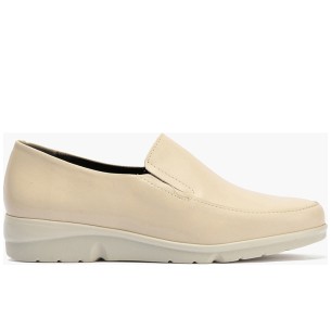 JucaZapatos - Pitillos 11141 - CUERO - Mocasín plano destalonado en piel napa bombeada, con adorno Cuero