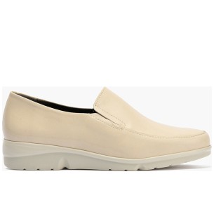 JucaZapatos - Pitillos 11141 - CUERO - Mocasín plano destalonado en piel napa bombeada, con adorno Cuero 2