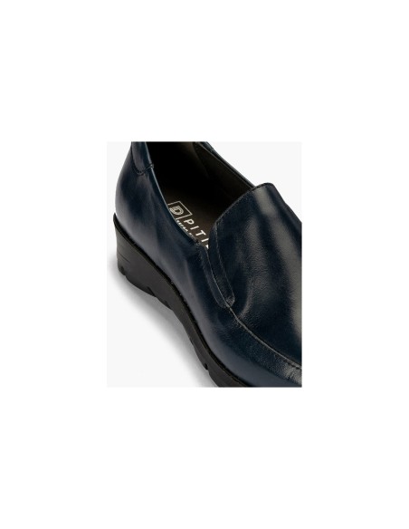 JucaZapatos - Pitillos 107 - MARINO - Mocasín Mujer Cuña Baja Azul