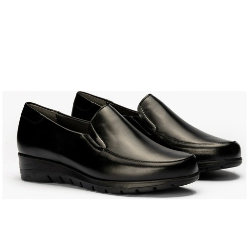 JucaZapatos - Pitillos 107 - NEGRO - Mocasín Mujer Cuña Baja Negro