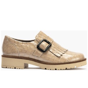 JucaZapatos - Pitillos 11623 - BURDEOS - Abotinado combinado charol con lycra Burdeos