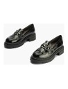 JucaZapatos - Pitillos 10790 - NEGRO - Mocasín con Flecos en Charol de mujer color negro