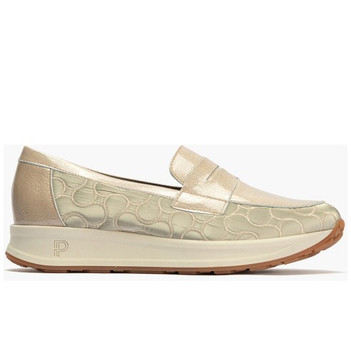 JucaZapatos - Pitillos 10907 - PIEDRA - Mocasín en charol con nylon de mujer color piedra