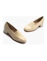 JucaZapatos - Pitillos 11152 - CREMA - Mocasín con tacón bajo y antifaz, con punta cuadrada Crema
