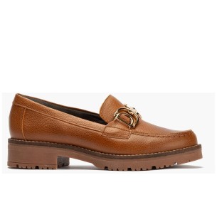 JucaZapatos - Pitillos 10907 - PIEDRA - Mocasín en charol con nylon de mujer color piedra