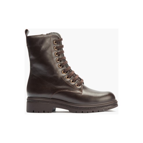 JucaZapatos - Pitillos 11575 - MARRON - Bota militar en napa con cremallera Marrón