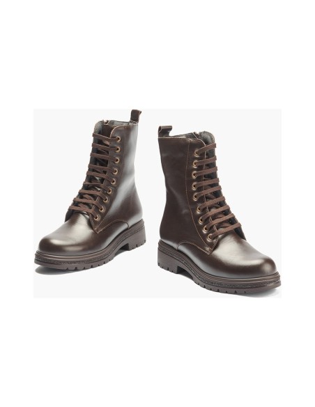 JucaZapatos - Pitillos 11575 - MARRON - Bota militar en napa con cremallera Marrón
