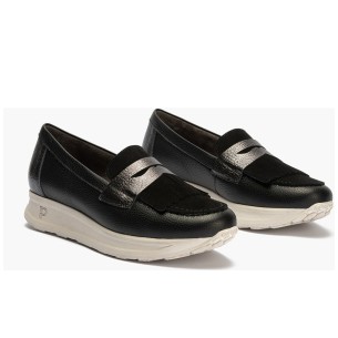 JucaZapatos - Pitillos 11141 - CUERO - Mocasín plano destalonado en piel napa bombeada, con adorno Cuero 2