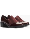 JucaZapatos - Pitillos 11623 - BURDEOS - Abotinado combinado charol con lycra Burdeos