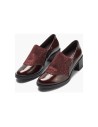 JucaZapatos - Pitillos 11623 - BURDEOS - Abotinado combinado charol con lycra Burdeos