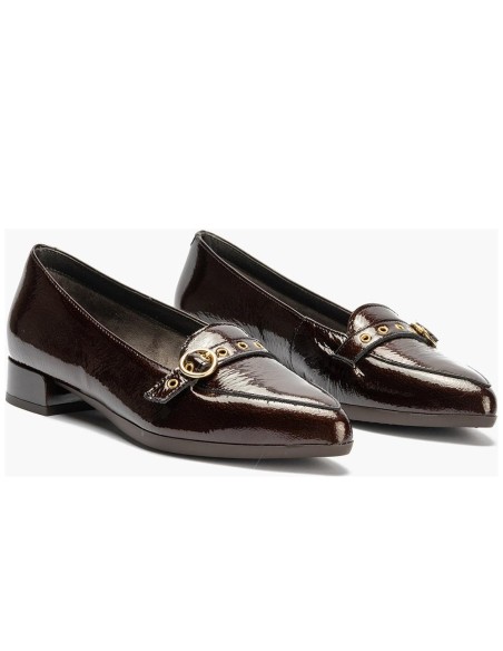 JucaZapatos - Pitillos 11670 - MARRON - Mocasin en Charol con Hebilla Marrón