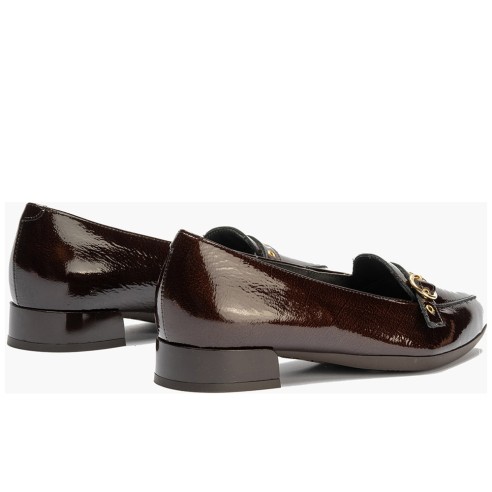 JucaZapatos - Pitillos 11670 - MARRON - Mocasin en Charol con Hebilla Marrón