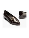 JucaZapatos - Pitillos 11670 - MARRON - Mocasin en Charol con Hebilla Marrón