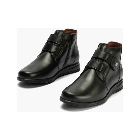JucaZapatos - Pitillos 20203 - NEGRO - Botín Bajo con elásticos y velcro de mujer color negro